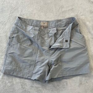Royal Robbins Gray Outdoor Hiking Shorts Women's sz 10 Camping Gorpwear EUC